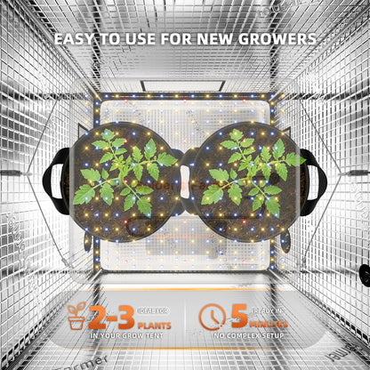 Spider Farmer SF1000 100W LED Grow Light for Indoor Plants, Upgraded High Efficiency LEDs, Dimmable Full Spectrum High PPFD, Deep Penetration for Seed Starting/Vegetables/Bloom in 2x2/3x3 Grow Tent