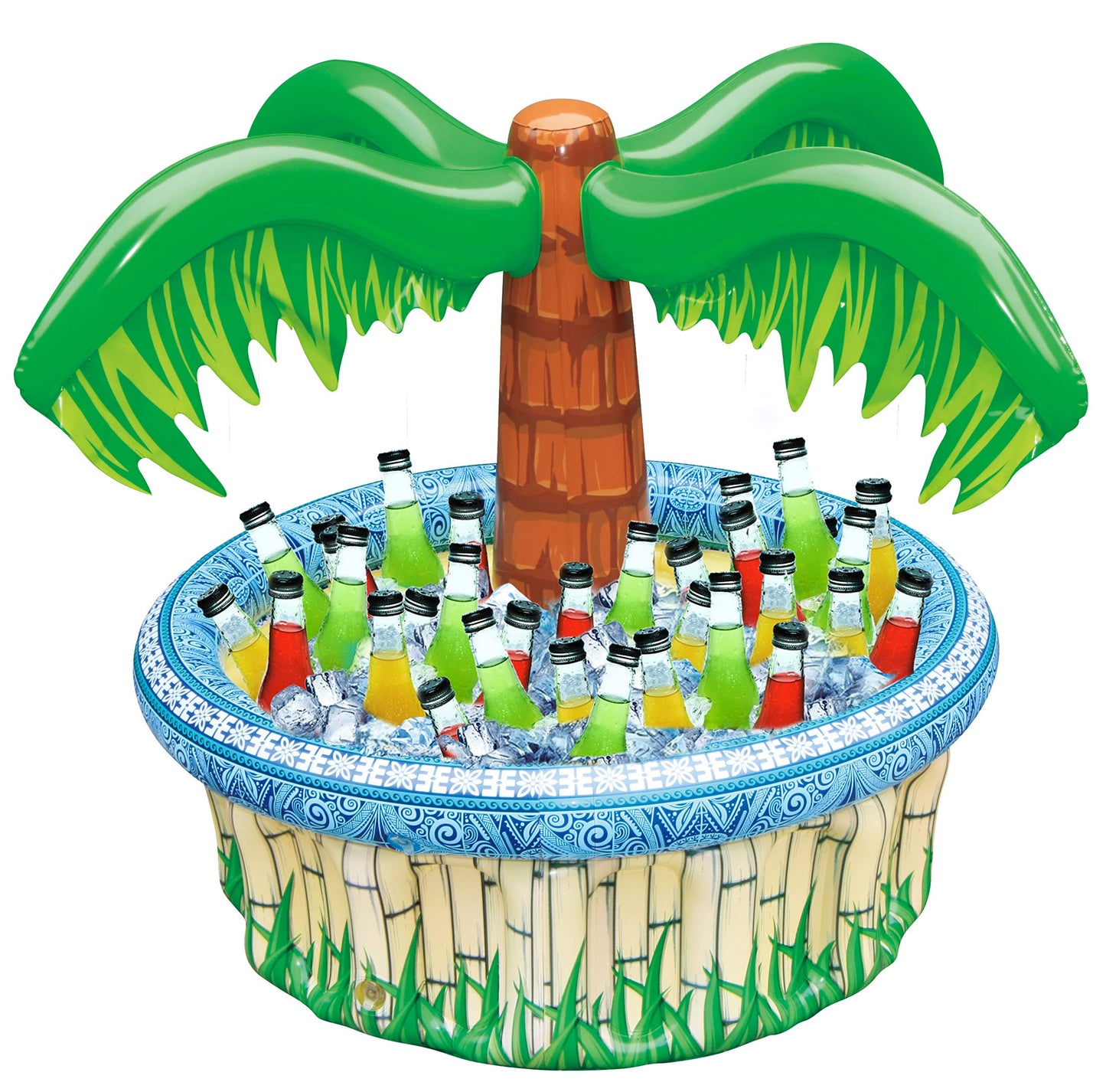JOYIN 28” Inflatable Palm Tree Cooler, Luau Hawaiian Tropical Beach Themed Party Decorations, Blow Up Palm Trees Cooler Outdoor Party Supplies, Kids Adults Birthday Party Décor