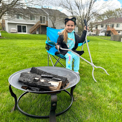40" Fire Tongs Firewood Grabbers and Fire Poker Set, Stainless Steel Large Log Grabbers for Outdoor Fireset Fire Pit Bonfire Campfire Backyard Deck Indoor Fireplace Tools Set