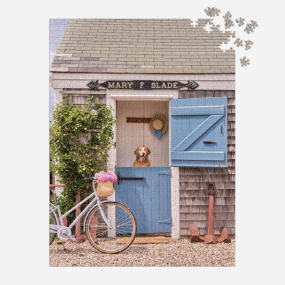 Galison Gray Malin Nantucket – 1000 Piece Book Puzzle with Dreamy Nantucket Photography Packaged in Magnetic Keepsake Book Sized Box