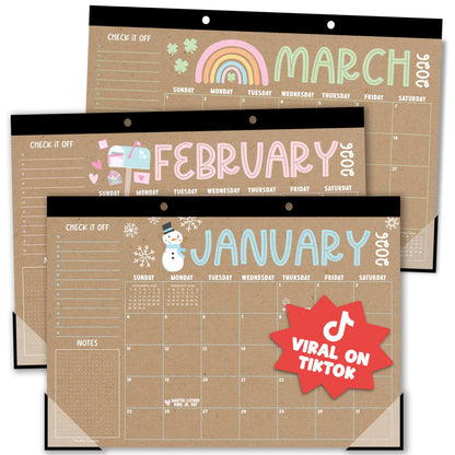 Hadley Designs Large Teacher Desk Calendar 2026-2027 - Desktop Calendar 2026, 18-Month Desk Calendars for Home, Office & Classroom, Cute Classroom Must Haves, Teacher Appreciation Gifts