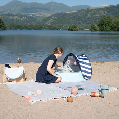 Babymoov Aquani Tent & Pool 3 in 1 Pop Up Tent, Kiddie Pool and Play Area (Summer 2024 Essential), Marine, One Size