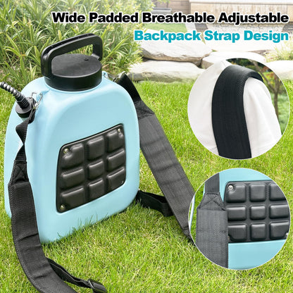 SideKing 3.2 Gallon Battery Powered Backpack Sprayer, Electric Back Pack Sprayer with 3 Spray Speed, Battery Indicator, Rechargeable Handle, 40" Telescopic Wand, 5 Mist Nozzles, for Lawn and Garden