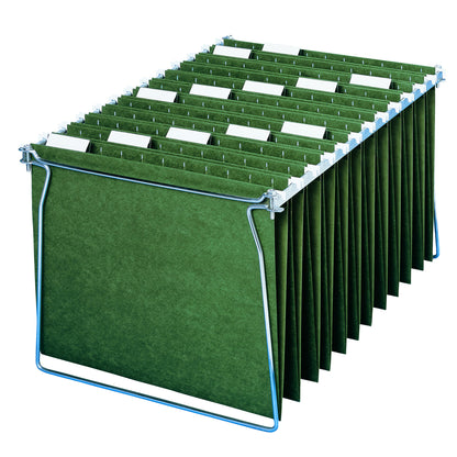 Smead Hanging File Folder, 1/5-Cut Adjustable Tab, Letter Size, Standard Green, Hanging Folders for Filing Cabinets, File Organizer Folder, 25 Count