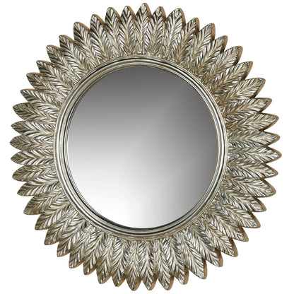 Touch of Class Ella Leaves Wall Mirror Silver with Gold