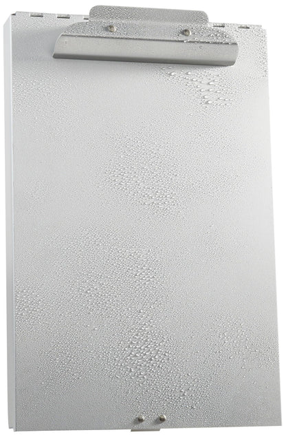 Amazon Basics Metal Clipboard with 2 Compartments, Letter Size, 250 Sheet Storage Capacity, Office Supplies, Silver, 14.09 x 9.21 x 2.6 inches