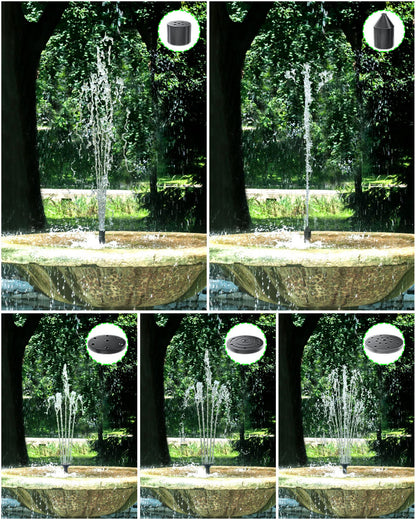 Biling Solar Water Pump for Bird Bath, 6.5W Solar Panel Kit Outdoor Solar Fountain with DIY 5ft Tubing for Small Ponds Garden and Pool