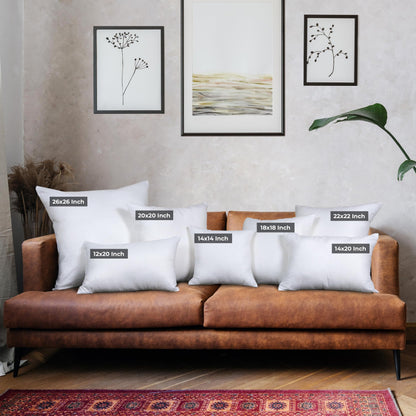 Utopia Bedding Throw Pillows (Set of 4, White) – 12 x 20 Inches Down Alternative Pillows for Bed, Sofa, and Couch - Fluffy Decorative Stuffer Pillow for Indoors & Outdoors
