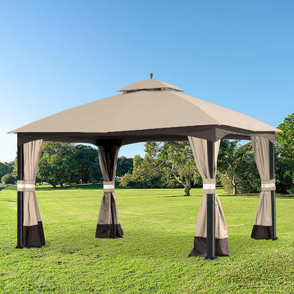 SCOCANOPY Replacement Top for 10x12 FT Gazebo Massillon Biscayne,Cabin-Style L-GZ933PST,Turnberry L-GZ933PCO-L,Tuscany L-GZ933PST-K (Light Beige Ripstop)