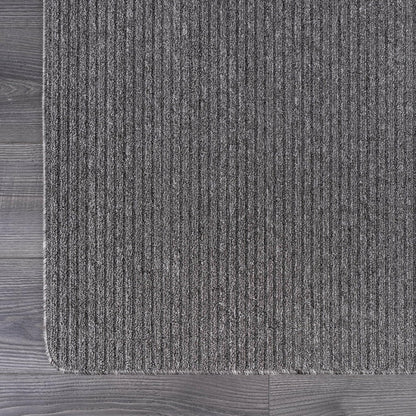 Beverly Rug Non-Slip Modern Entry Rug 2x3 Solid Traditional Rubber Backing Machine Washable Soft Thin Indoor Area Rugs for Living Room Stain Resistant Non Shedding Casual Carpet (2 x 3 Gray)