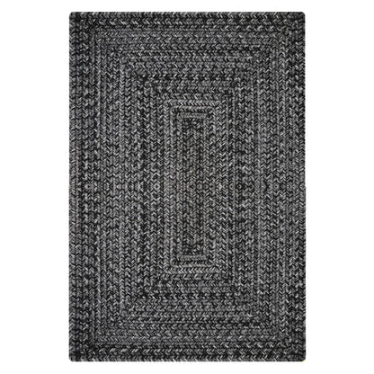Black Small Braided Rug 27"x45" - Country Style Braided Rugs for Kitchen, Bathroom and Outdoor Entryways, Reversible, Soft, Machine Washable and Water Absorbing
