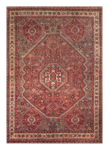 Keen Home Design 10x14 Rug - Machine Washable Area Rug with Non-Slip Backing, Ideal for Living Room, Dining Room, Bedroom - Vintage, Easy Clean, Durable, Low Pile Rug - (9'7" x 14')