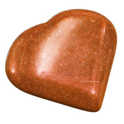 Amazing Gemstone Red Goldstone Stone Heart - Pack of 2 Crystal Heart Stones Rocks - Corazones De Piedra Crystals and Healing Stones Heart Shaped Crystal - Stocking Stuffers Gifts