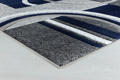 GLORY RUGS Area Rug Modern Soft Hand Carved Contemporary Floor Carpet with Premium Fluffy Texture for Indoor Living Dining Room and Bedroom Area (5x7, Navy)