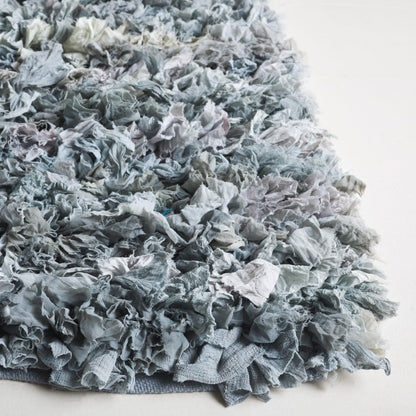 SAFAVIEH Rio Shag Collection Accent Rug - 3' x 5', Light Grey, Handmade Decorative, 3.5-inch Thick Ideal for High Traffic Areas in Entryway, Living Room, Bedroom (SG951J)