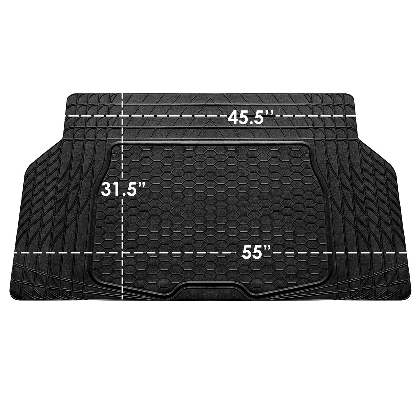 FH Group ClimaProof Universal Cargo Mat – All-Weather, Trimmable Trunk Mat (55" W x 31.5" D) – Fits Most Cars, SUVs & Trucks – Black