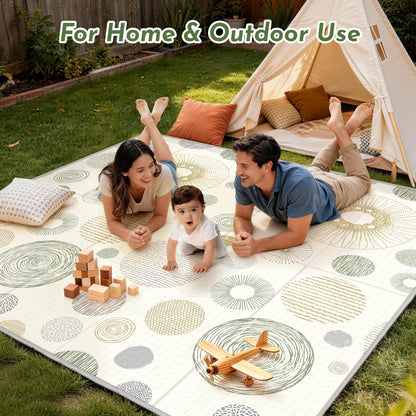 Extra Large Baby Play Mat - Reversible Baby Floor Mat 79x71, Foldable Baby Foam Playmat for Floor, Non-Slip & Thick Baby Play Mat for Floor, Crawling Mat Perfect for Babies, Infants and Toddlers