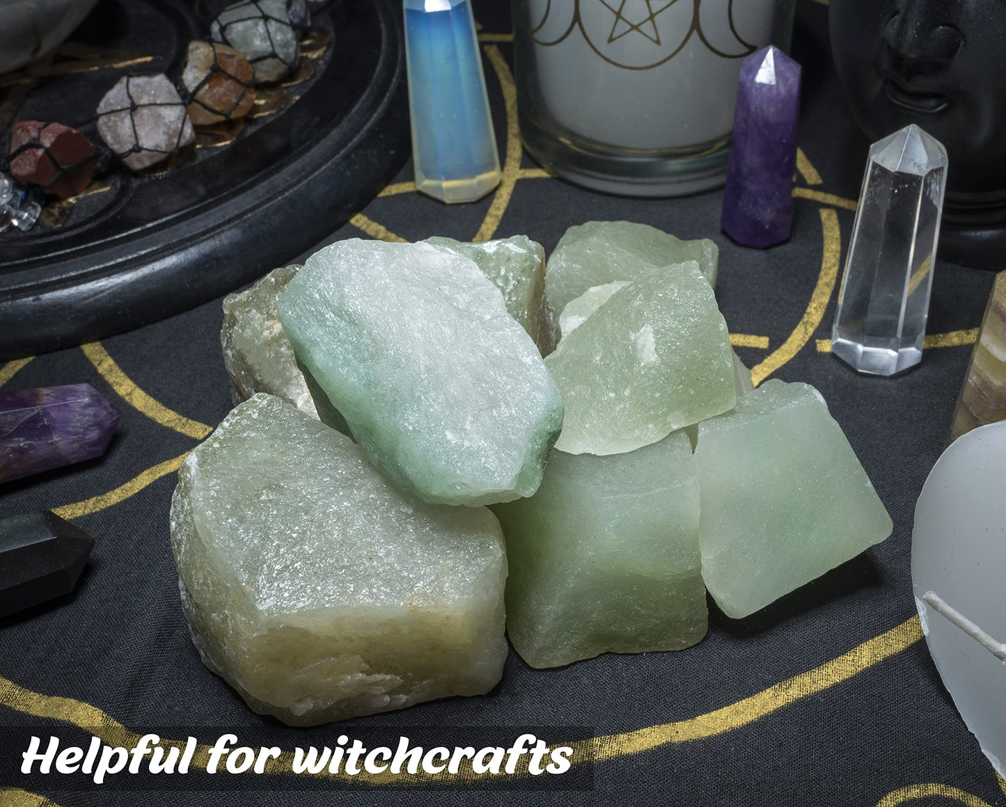 Green Jade Rough Gemstones For Jewelry Making, Raw Stones and Crystals Bulk, Tumbling Bulk, Polishing, Cabbing, Lapidary, Fountain Rocks, Decoration, Wire Wrapping, Gem Mining, Reiki Healing 1 lb