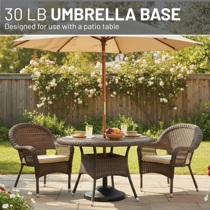 US Weight 30 Pound Umbrella Base - Weighted Umbrella Base for Use with Patio Table – Heavy Duty Base- Made in The USA