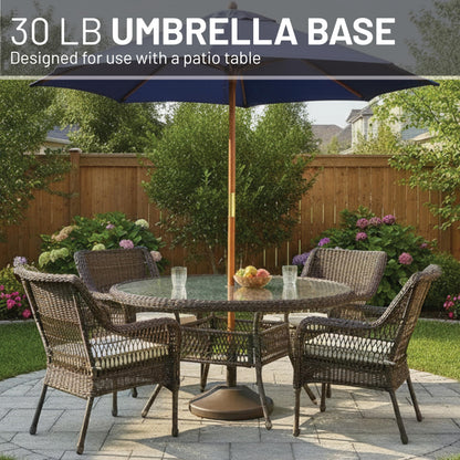 US Weight 30 Pound Umbrella Base - Weighted Umbrella Base for Use with Patio Table – Heavy Duty Base- Made in The USA