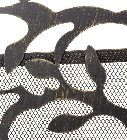 Plow & Hearth Arched Tree of Life Garden Gate | Laser-Cut Design | Metal | Black/Bronze Finish | Versatile | 36" W x 1¼"D x 36" H | Latch Closure