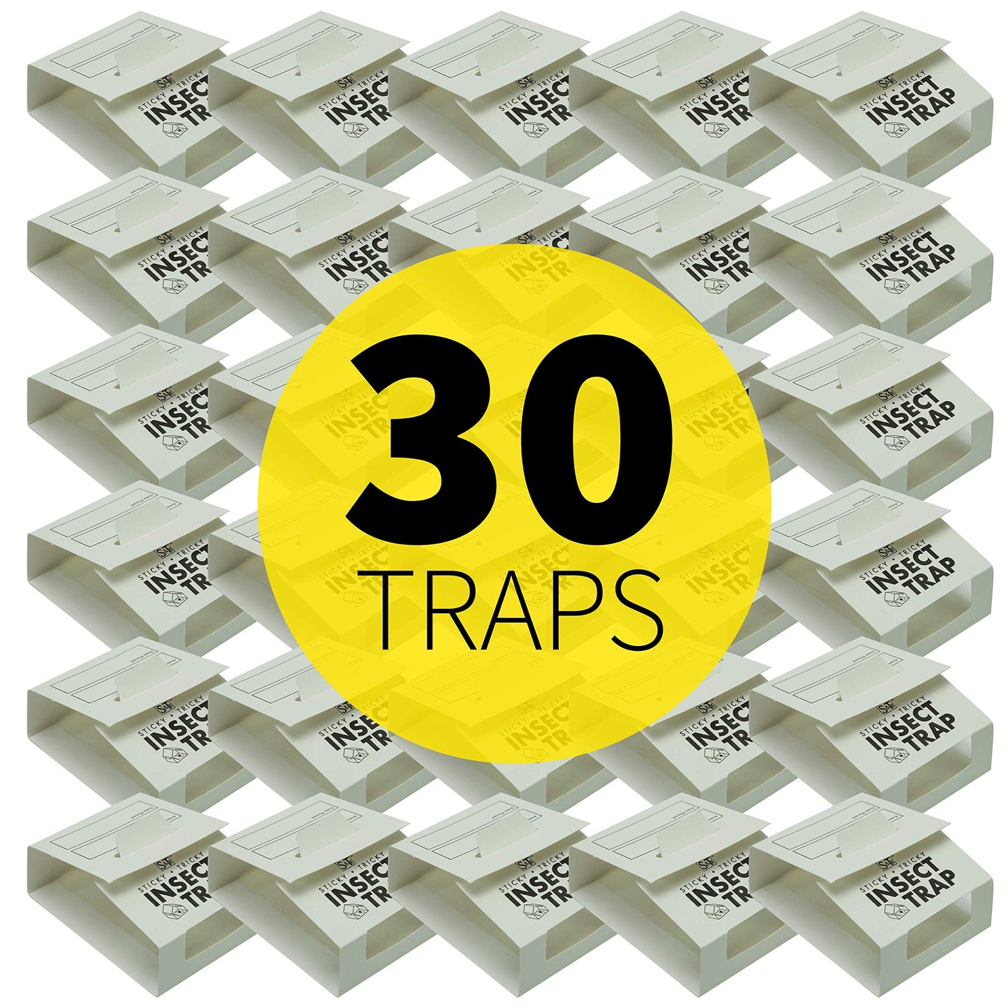 S&T INC. Insect Traps, 30 Count, Glue Traps for Brown Recluse, Hobo Spiders, Black Widows, Use in Home, Basement or Garage, or Utility Rooms for Pest Control