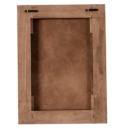 Sintosin Farmhouse Small Arched Mirrors for Wall Decor Living Room 16 X 12 Inch, Hanging Distressed Rectangular Carved Wood Frame Entryway Mirror, Handmade Antique Bathroom Mirrors for Over Sink