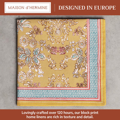 Maison d' Hermine Cloth Napkins Set of 4 100% Cotton Everyday Reusable Square Napkins Cloth Washable Dinner Party Wedding Restaurant Gifts for Mothers Day Spring/Summer (Marquise, 20" x 20")