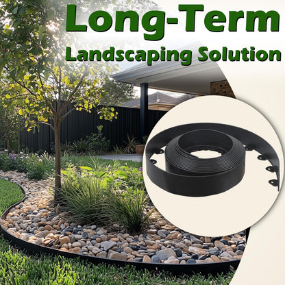 Gardzen Landscape Edging Kit, 40-Foot Long, 3-Inch Tall, No Dig Garden Edging Border for Flower Beds, Tree Rings, Pathways, Includes 40 Spikes