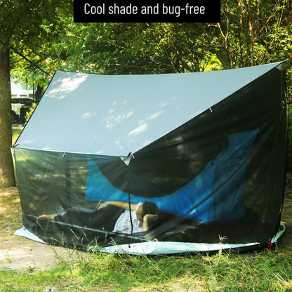 Lightweight No Bug Screen House for Hammock, Canoe Picnics Backyards Backpacking Camping Beach in Summer (Dark Shade)