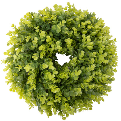 IPLNTS Summer Wreaths for Front Door 15" Artificial Boxwood Wreath Spring Door Wreath for Farmhouse Wedding Festival All Season Home Decor