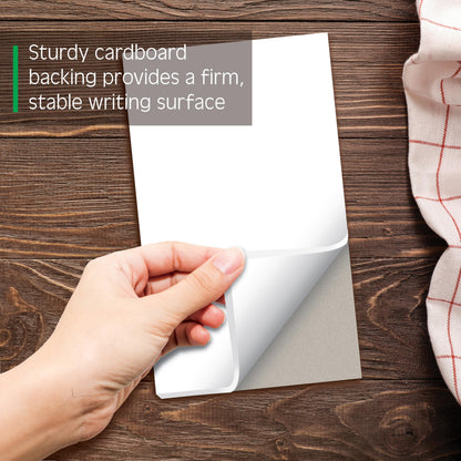 Better Office Products Blank Scratch Note Pads, 4" x 6" Pads, Server Notepads, 50 Sheets per Pad, Memo Pads, Gummed Binding for Easy Tear-off (24 Pack)