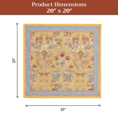 Maison d' Hermine Cloth Napkins Set of 4 100% Cotton Everyday Reusable Square Napkins Cloth Washable Dinner Party Wedding Restaurant Gifts for Mothers Day Spring/Summer (Marquise, 20" x 20")