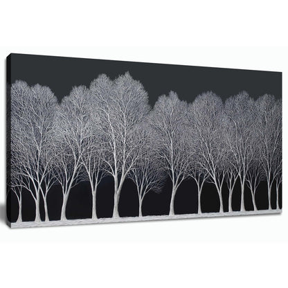 Trogonup Black and White Wall Art for Bedroom Large Forest Picture Landscape Tree Artwork for Living Room Home Office Modern Canvas Prints Ready to Hang 20"x40"