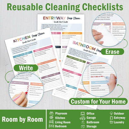 BLOOMOST ADHD Cleaning Planner - Cleaning Schedule and Checklist Organizer for Adults and Teens - Daily, Weekly & Monthly Household Cleaning Checklist for ADHD Minds - Stress-Free Housework