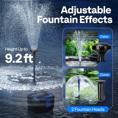 VIVOHOME 4-in-1 Pond Filter System Kits, 950 GPH Water Pump with Filter, Fountain and 13W Light Combo for Ponds up to 1585 Gallons