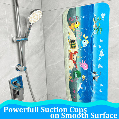 BEEHOMEE Bath Mats for Tub Kids,Baby Toddler - Large Cartoon Non-Slip Bathroom Bathtub Anti-Slip Shower Mats for Floor 35x15,Machine Washable XL Size Bathroom Mats (Ship)