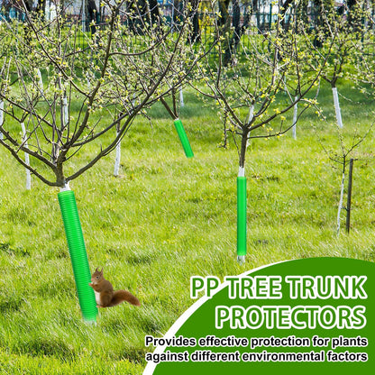 Menkxi 20 Pcs Corrugated Tree Guards Tubes Plastic Saplings Tree Trunk Protectors Wraps to Protect Bark from Deer, Sapling from Rodents, Mowers, Animals(15.7 x 2, 15.7 x 1.5)