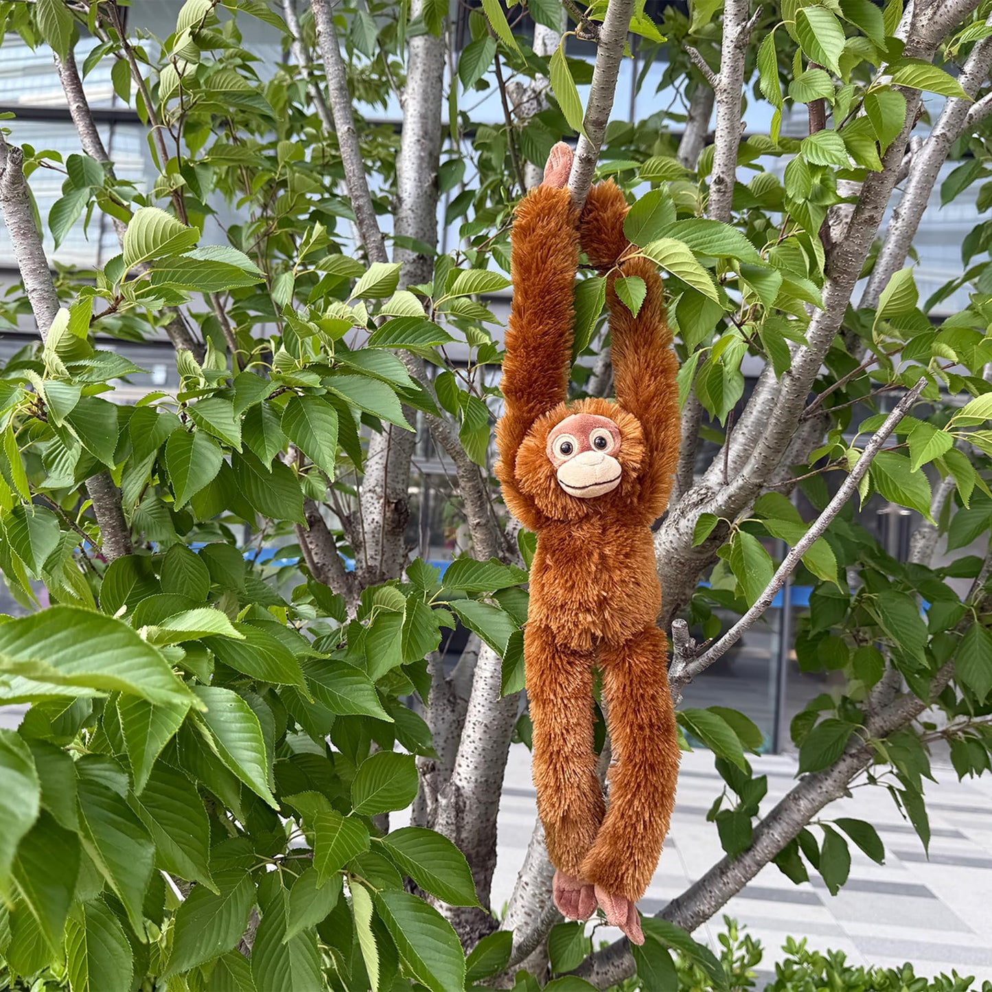 Hideekoog Stuffed Orangutans Toy Hanging Stuffed Animal, Hooks and Stuffed Monkey Animals with Rings for Kids, Gifts for Boys and Girls Hanging 20inches