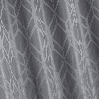 Amazon Basics Jacquard 2-Piece 100% Blackout Curtains, Living Room and Bedroom Drapes, Thermal Insulated Window Treatment, 42"x63", Grey