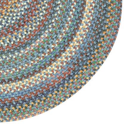 Capel American Heritage Legacy Blue 0' 36" Round Braided Rug