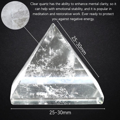 Amazing Gemstone Clear Quartz Pyramid Crystal Healing Stones - 1" Great Pyramid Figurine of Natural Stone Pyramid for Meditation, Reiki, Chakra Balancing and Crystal Pyramids Grid