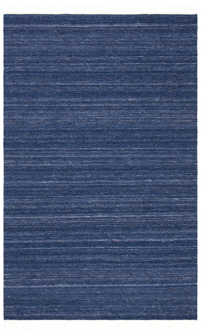 SAFAVIEH Kilim Collection Area Rug - 5' x 8', Navy & Blue, Handmade Wool, Ideal for High Traffic Areas in Living Room, Bedroom (KLM551N)