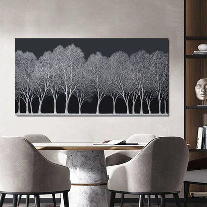 Trogonup Black and White Wall Art for Bedroom Large Forest Picture Landscape Tree Artwork for Living Room Home Office Modern Canvas Prints Ready to Hang 20"x40"