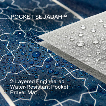 TAKVA The Pocket Sejadah™ | Portable Foldable Travel Prayer Mat, Waterproof, Ramadan/Eid Gift, Perfect Muslim Gift, Pocket Size (Design in Japan, Made in Turkey)