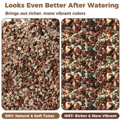 18lb Mix Lava Rocks for Plants 1/8" Horticultural Pumice for Plants, Succulent Cactus Soil Potting Mix - Horticultural Sand Aquarium Gravel Drainage Rocks for Potted Plant, Bonsai Soil, Top Dressing