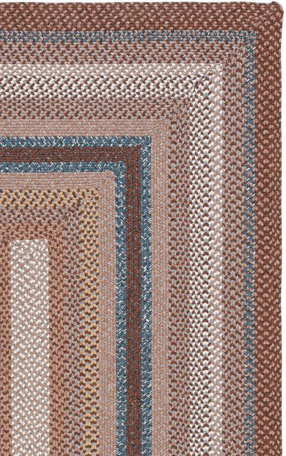 SAFAVIEH Washable Rug Outdoor Braided Collection - 2' x 3', Brown & Multi, Handmade & Reversible, Non-Shedding & Easy to Clean, Ideal for Entryway, Patio, Kitchen, Mudroom, Front Door (BRD313A)