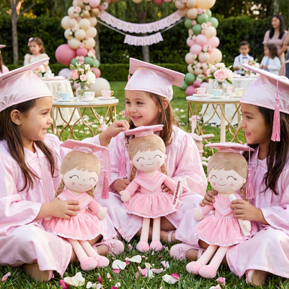 Gloveleya 16" Graduation Girl Doll - Pink Plush Toy with Cap & Gown - Preschool Kindergarten Graduation Gifts for Girls, Class of 2026 Milestone Keepsake