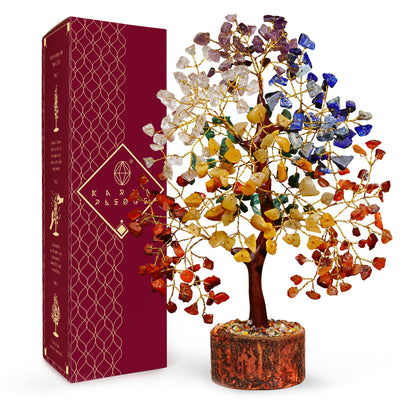 Chakra Tree of Life Birthday Gifts for Women, Sister, Friends, Handcrafted Healing Crystal Tree Bring Money, Luck to Home and Office Decor | Spiritual Gifts for Mom, Unique Gifts for Anniversary