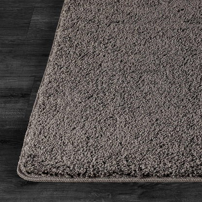 Luul Home Non Slip Solid Area Rug Dark Gray 3x5 Rubber Back Soft Rugs for Living Room Kitchen Bedroom and Hallway Stain Resistant Washable Easy Cleaning Non Shedding Carpet Dark Gray 3 x 5